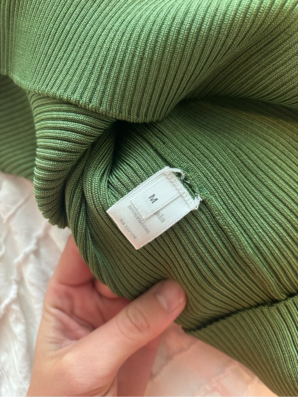 Cult Gaia Serita Cutout Ribbed Knit Midi Dress Basil Green Size Medium - Picture 11 of 13